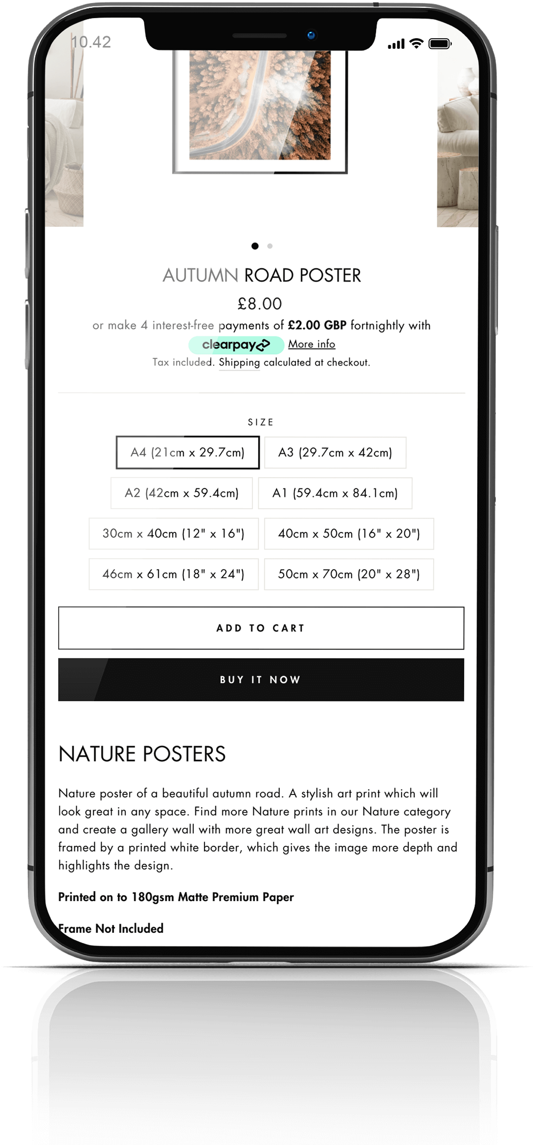 Website on a mobile