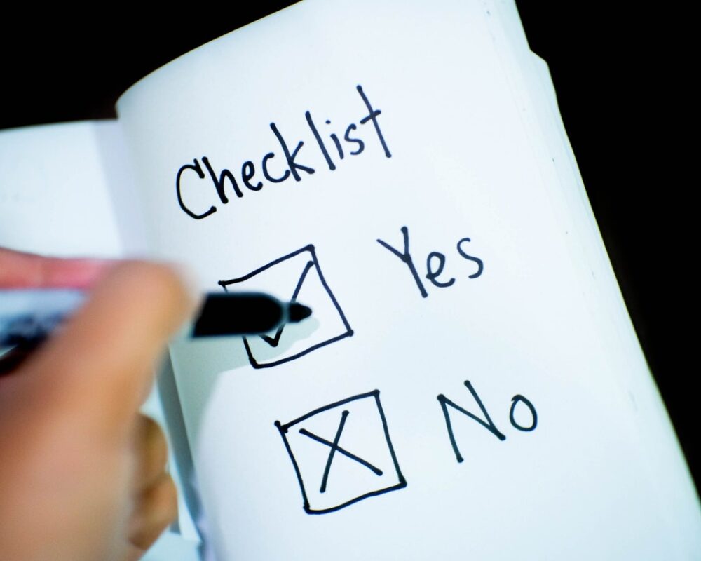 A checklist on paper