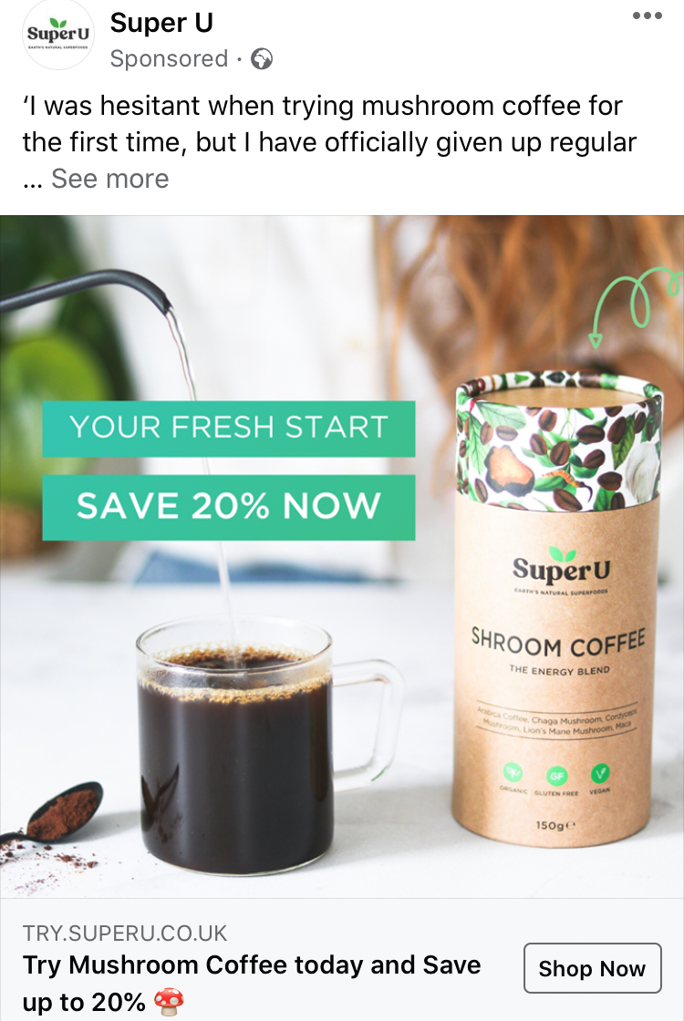 facebook-advert-for-mushroom-coffee