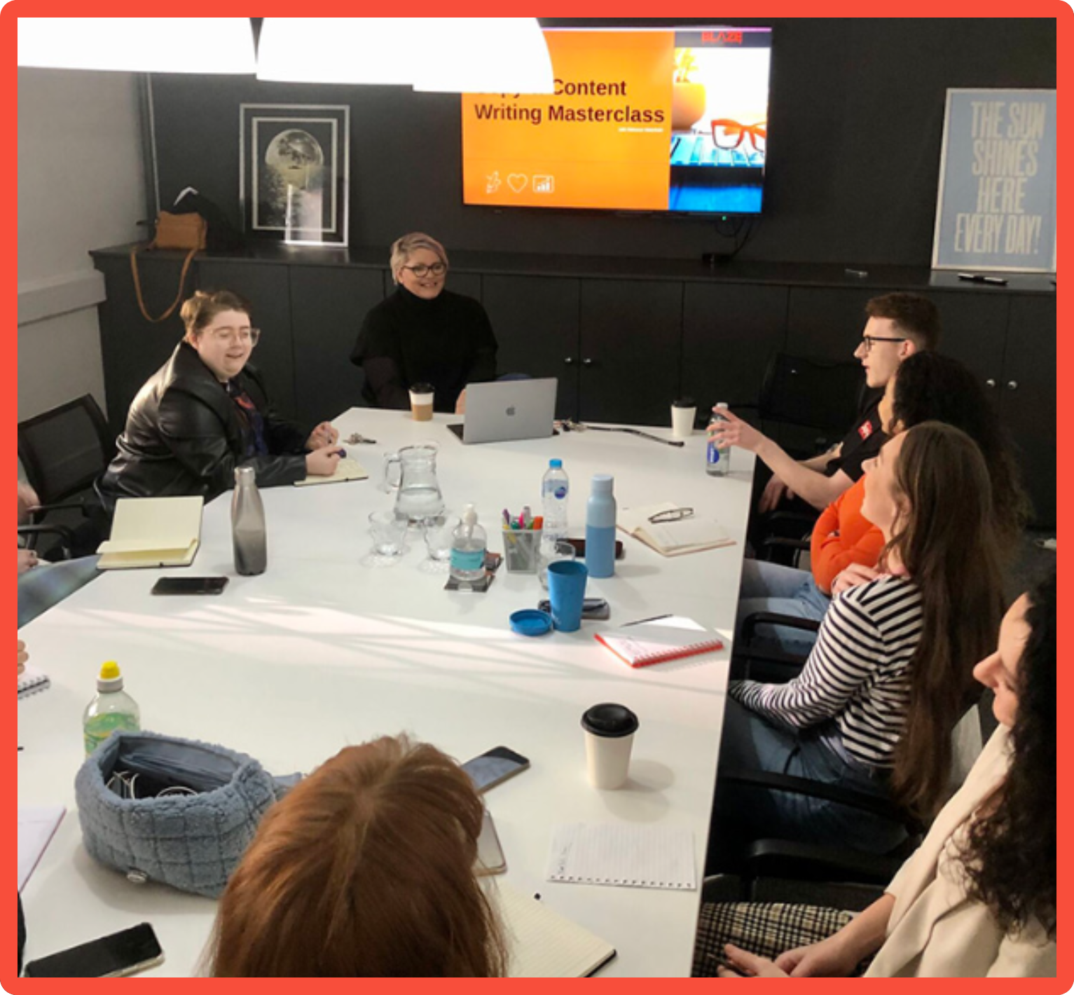 Bec teaching a masterclass with Agent Academy