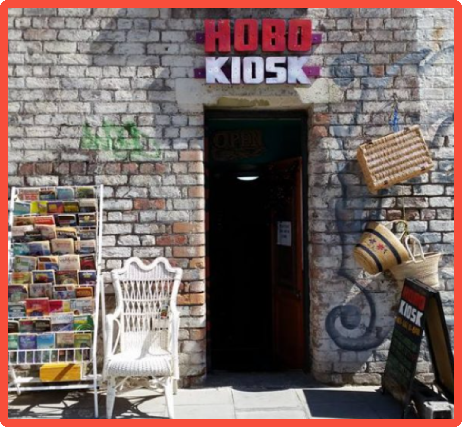 The outside of Hobo Kiosk in the Baltic