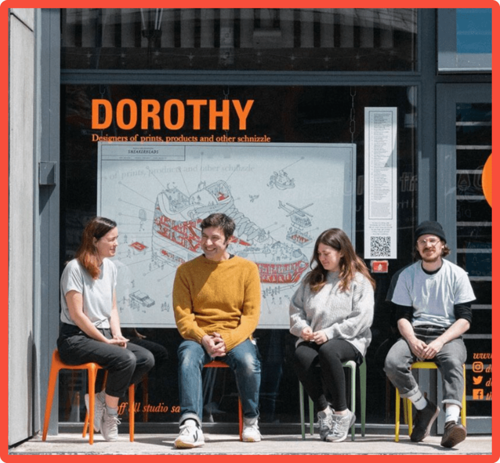 Image of team outside of Dorothy