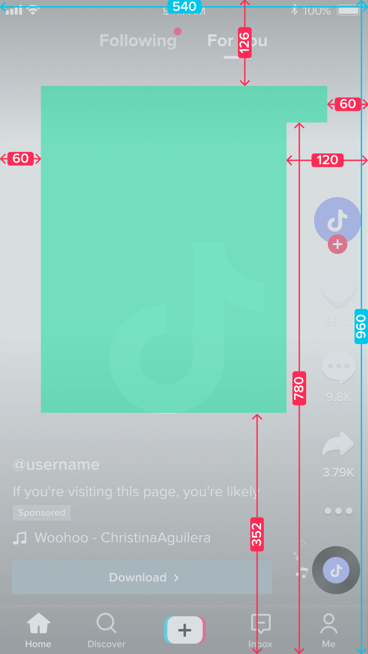 Tiktok Safe Area Template