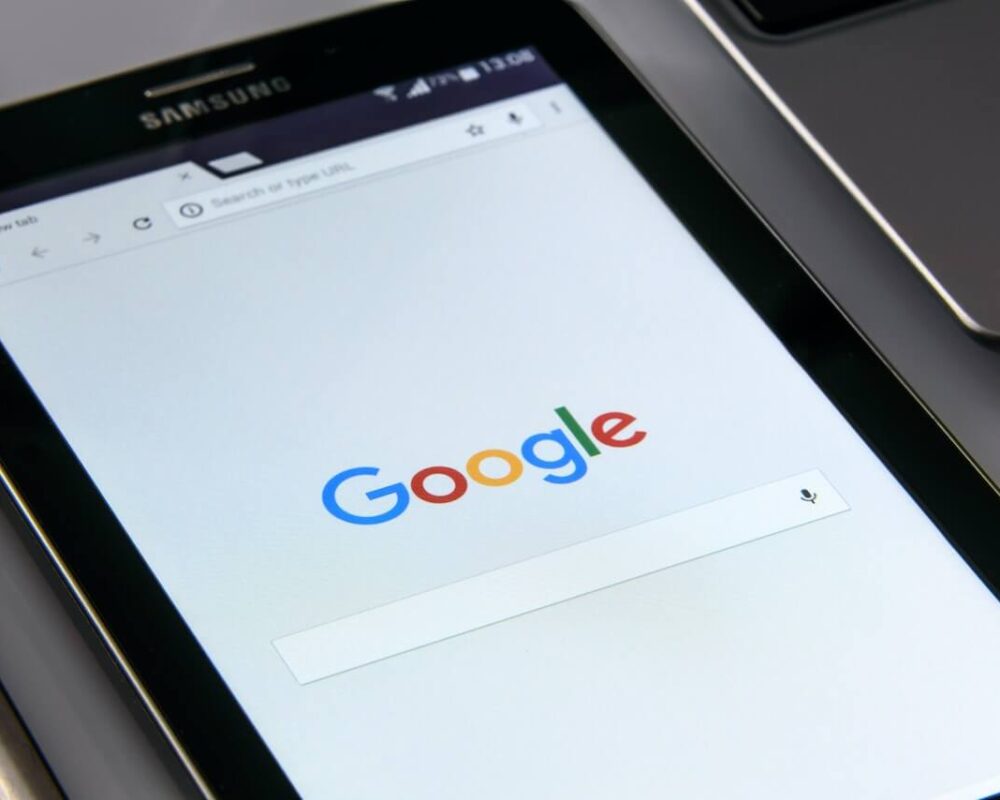 Using voice search on google