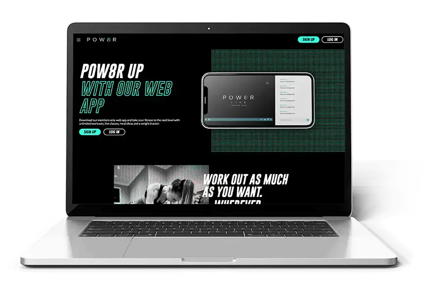 finished web design work for Pow8r