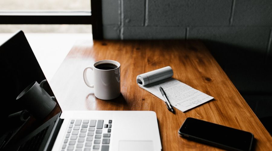 A desk set up for blog writing