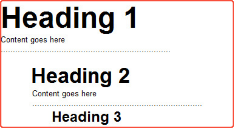 example of heading structure