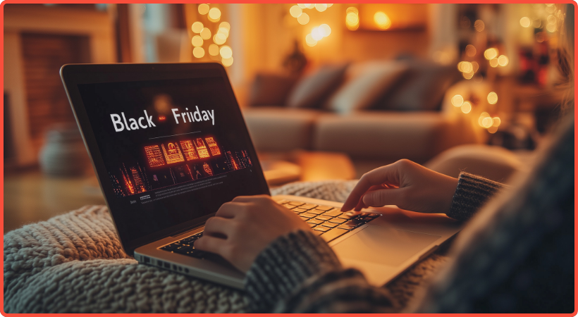 Someone browsing black friday deals
