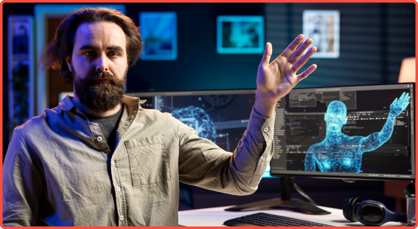 someone using digital humans for business