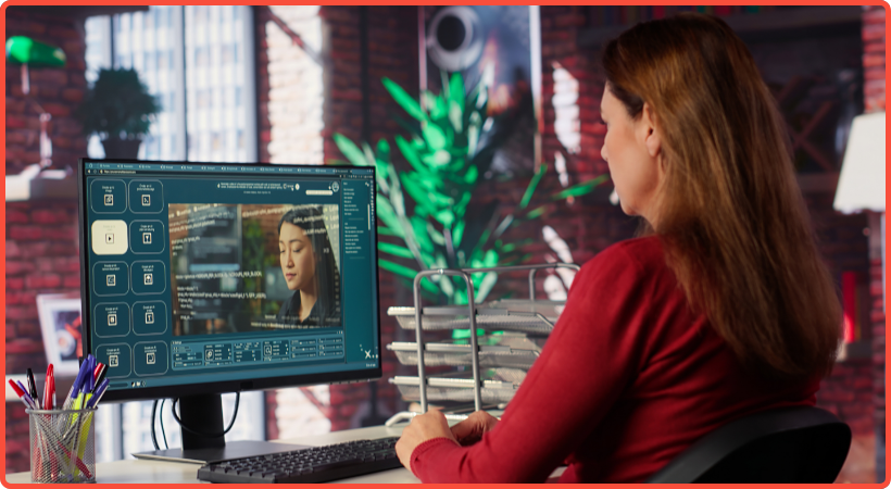 Someone using AI to make interactive live videos