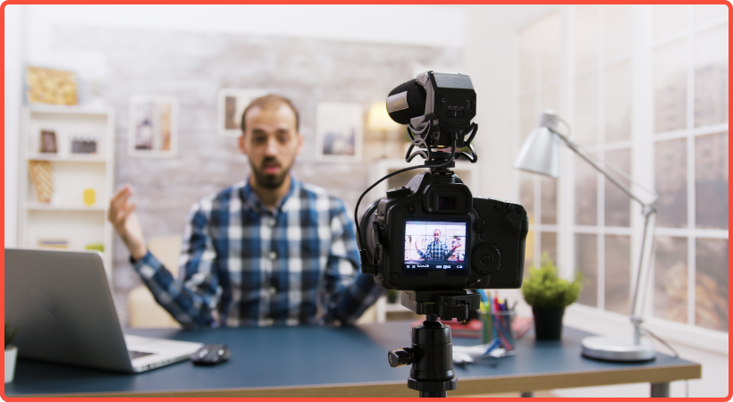 Business making video content 