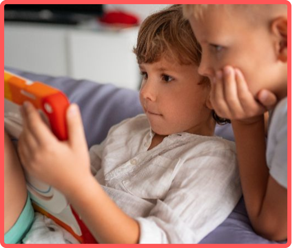 Kid addicted to social media 