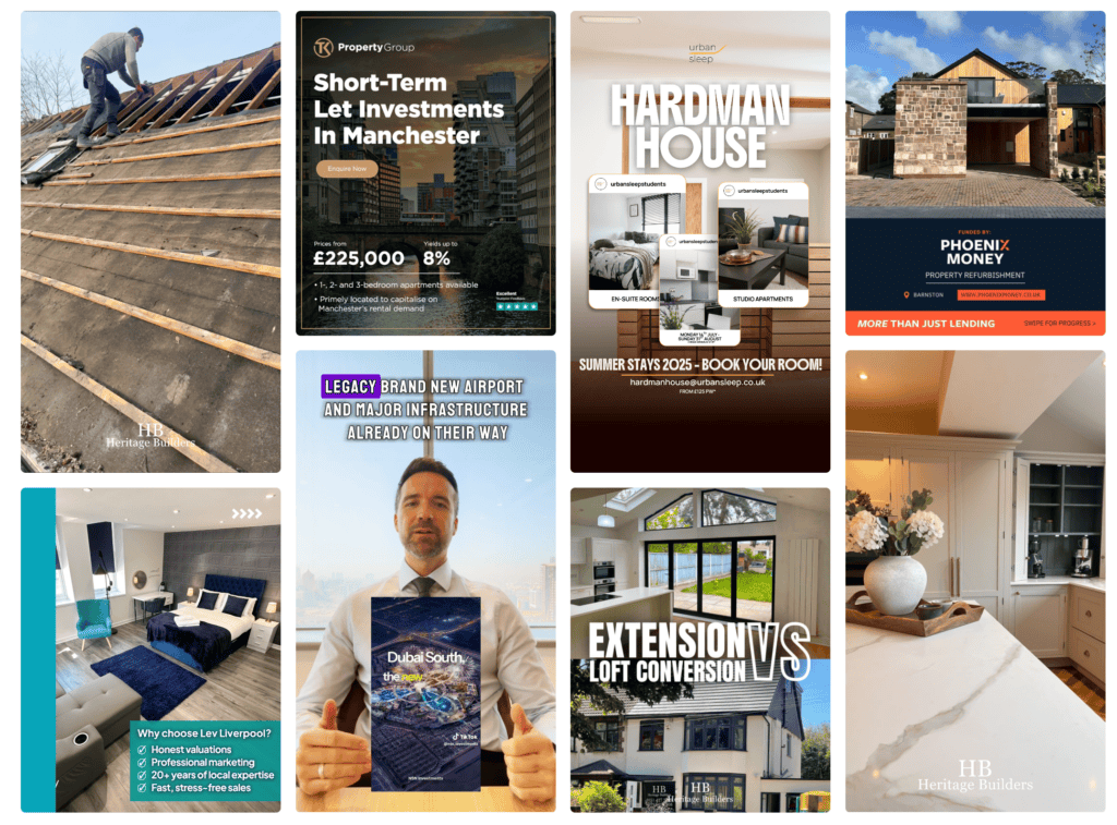 Property marketing social media examples from Blaze Media.