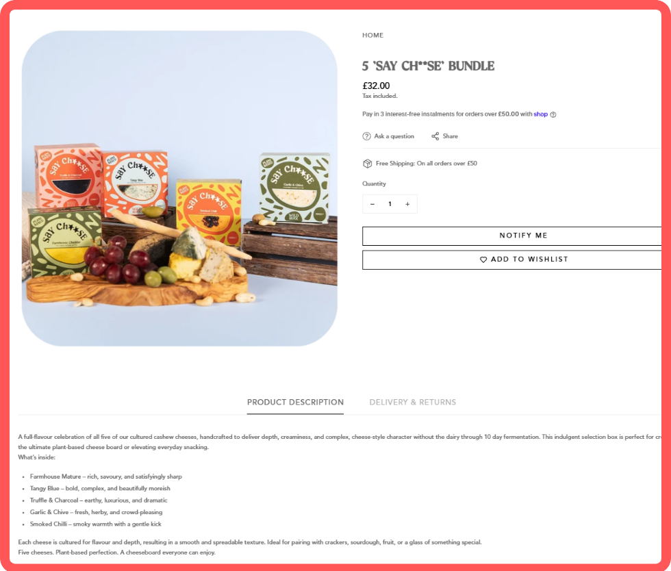 Wild Root product page
